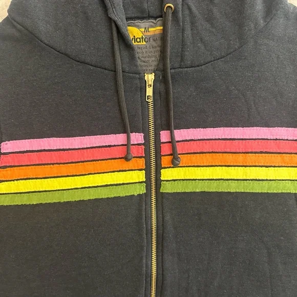 5 Stripe Zip Hoodie Sweatshirt - Picture 3 of 3